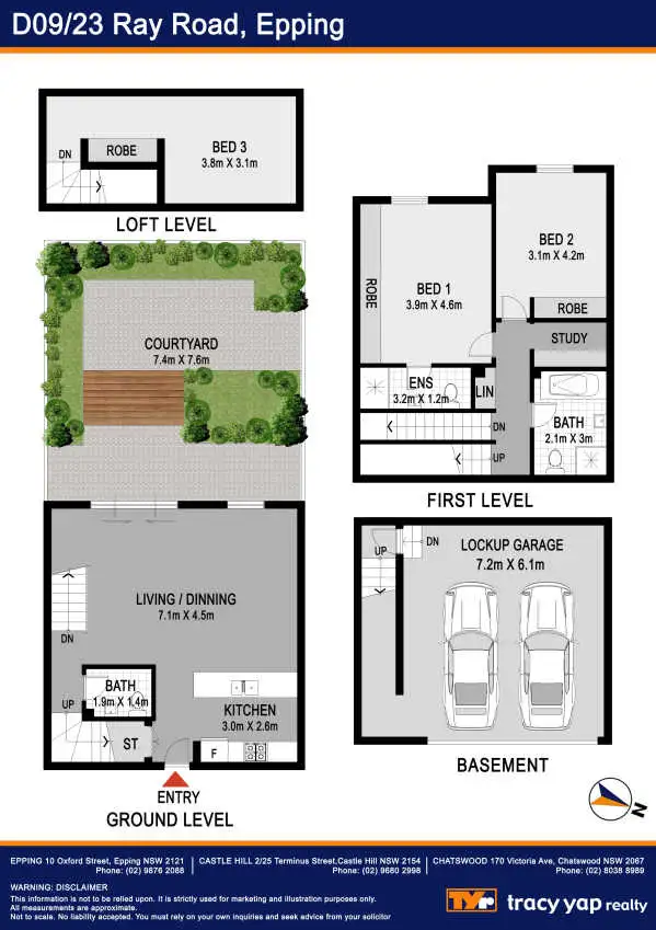 Floorplan of Homely townhouse listing, D09/23 Ray Road, Epping NSW 2121