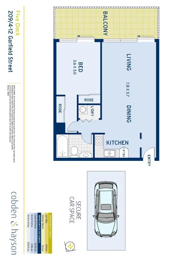 Floorplan of Homely apartment listing, 209/4-12 Garfield Street, Five Dock NSW 2046