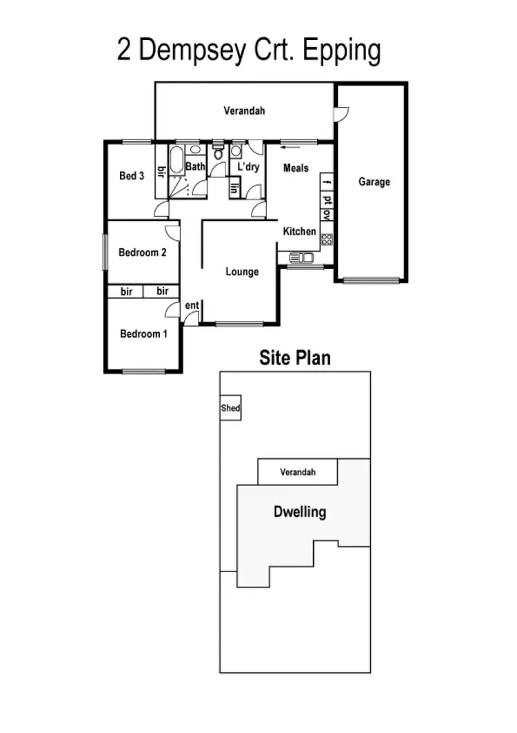 Floorplan of Homely house listing, 2 Dempsey Court, Epping VIC 3076