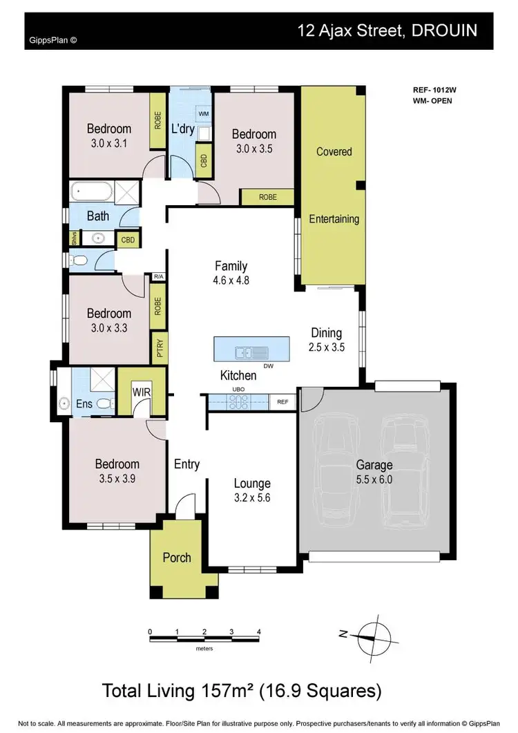 Floorplan of Homely house listing, 12 Ajax Street, Drouin VIC 3818