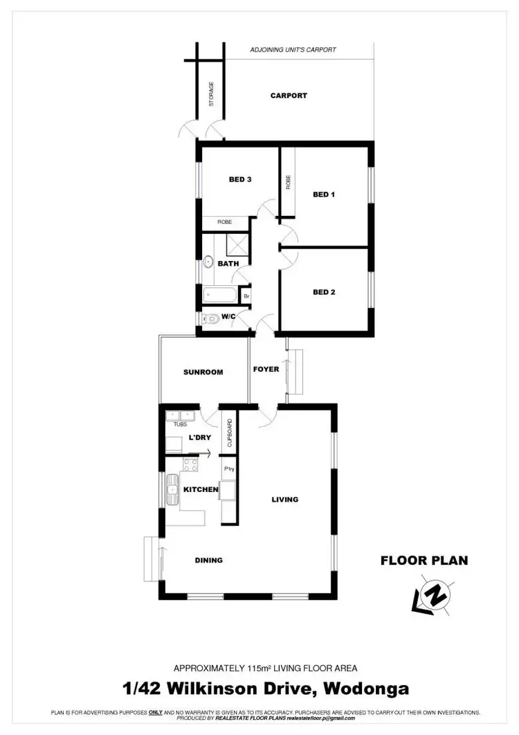 Floorplan of Homely townhouse listing, 1/42 Wilkinson Drive, Wodonga VIC 3690