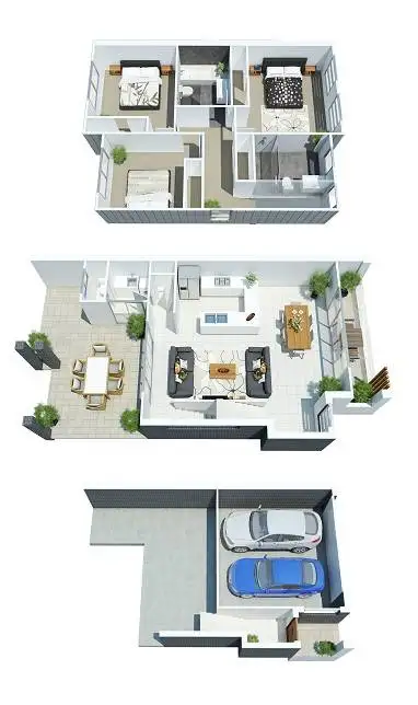 Floorplan of Homely townhouse listing, 14 Fischer Road, Flinders NSW 2529