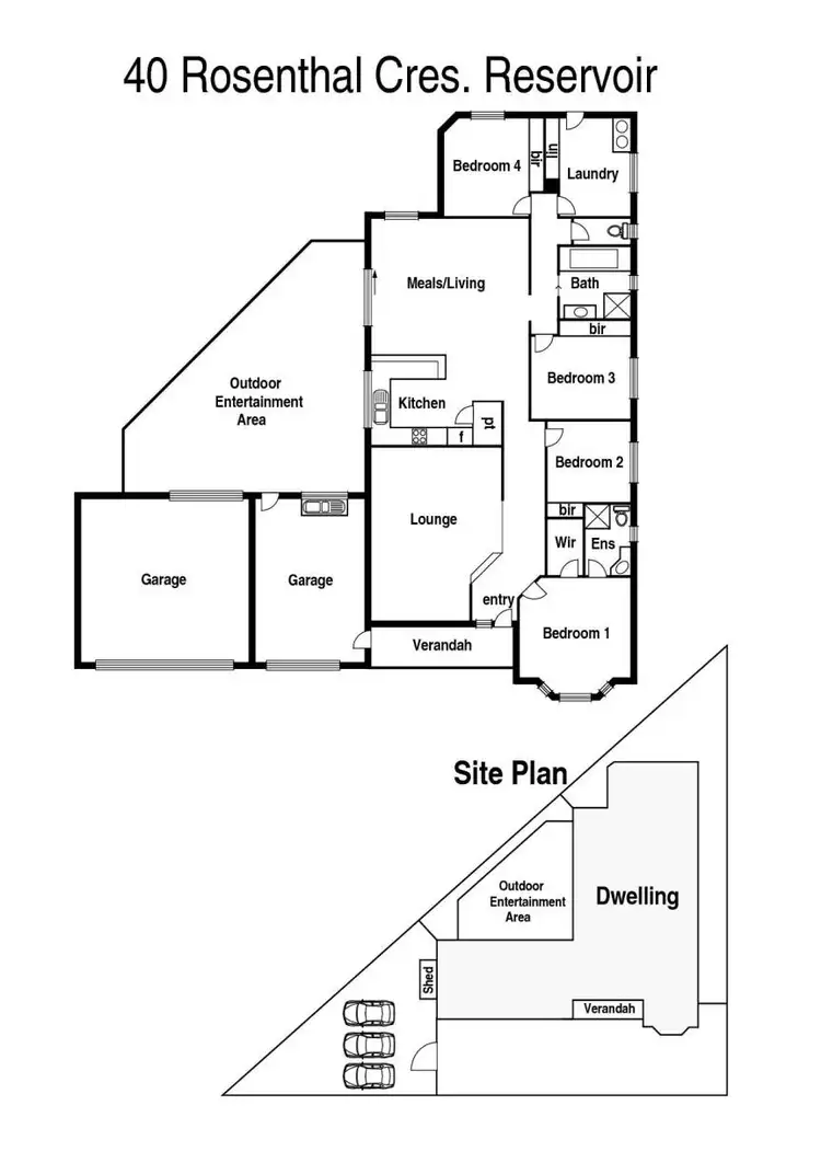 Floorplan of Homely house listing, 40 Rosenthal Crescent, Reservoir VIC 3073