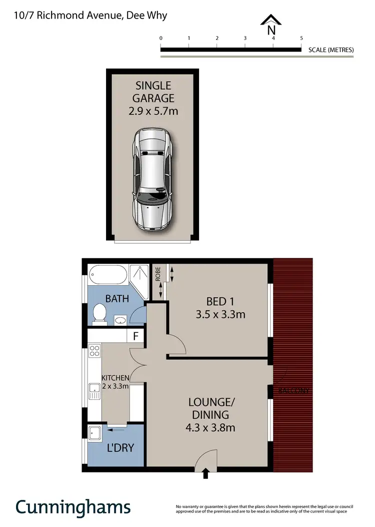 Floorplan of Homely unit listing, 10/7 Richmond Avenue, Dee Why NSW 2099