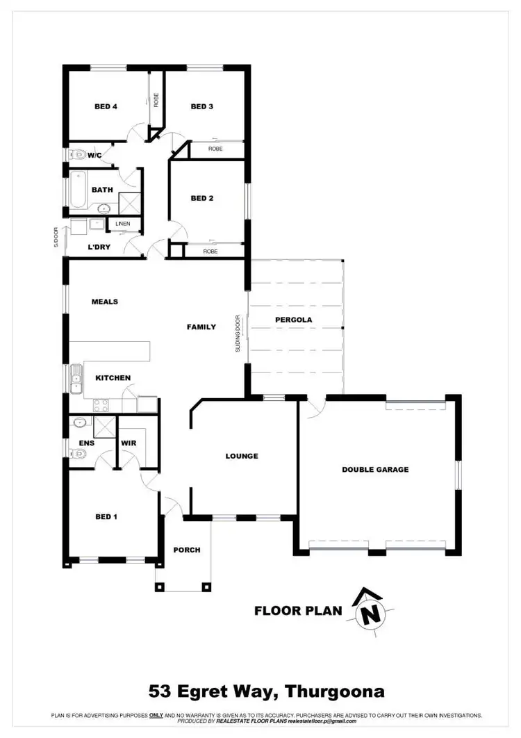Floorplan of Homely house listing, 53 Egret Way, Thurgoona NSW 2640