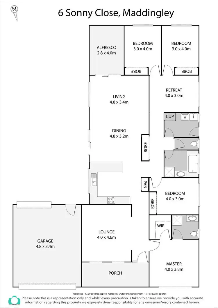 Floorplan of Homely house listing, 6 Sonny Close, Bacchus Marsh VIC 3340