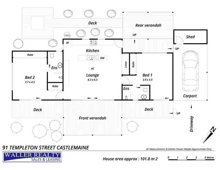 Floorplan of Homely house listing, 91 Templeton Street, Castlemaine VIC 3450