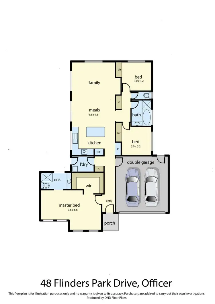 Floorplan of Homely house listing, 48 Flinders Park Drive, Officer VIC 3809