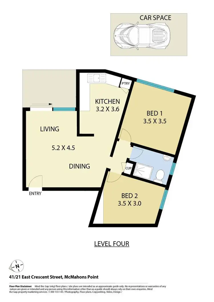Floorplan of Homely apartment listing, 41/21 East Crescent Street, Mcmahons Point NSW 2060