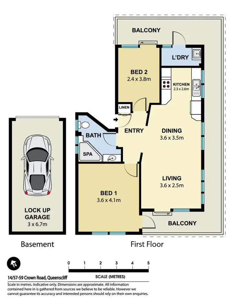 Floorplan of Homely apartment listing, 14/57-59 Crown Road, Queenscliff NSW 2096