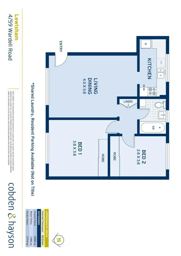 Floorplan of Homely apartment listing, 4/59 Wardell Road, Lewisham NSW 2049