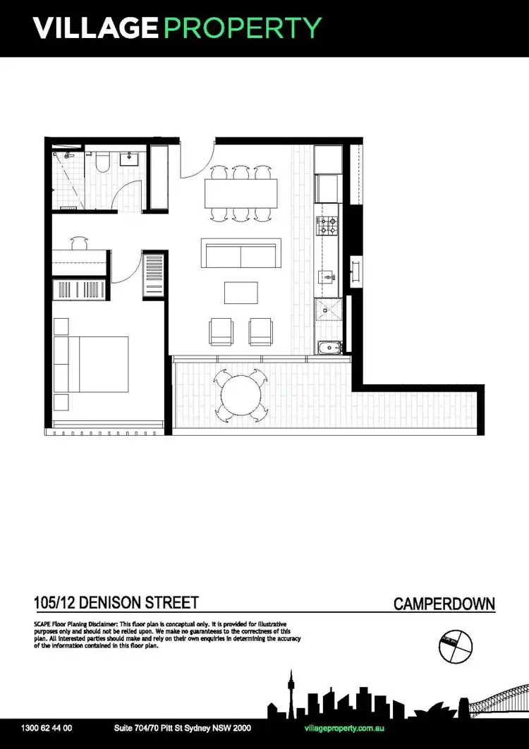 Floorplan of Homely apartment listing, 105/12 Denison Street, Camperdown NSW 2050