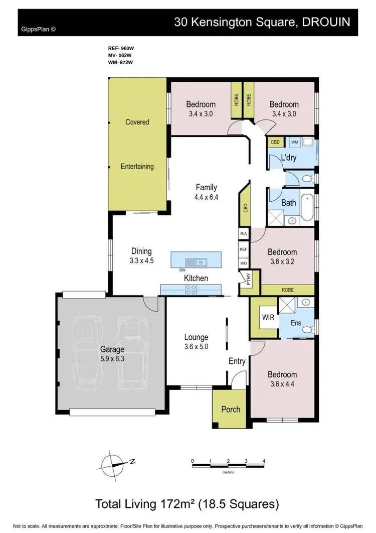 Floorplan of Homely house listing, 30 Kensington Square, Drouin VIC 3818