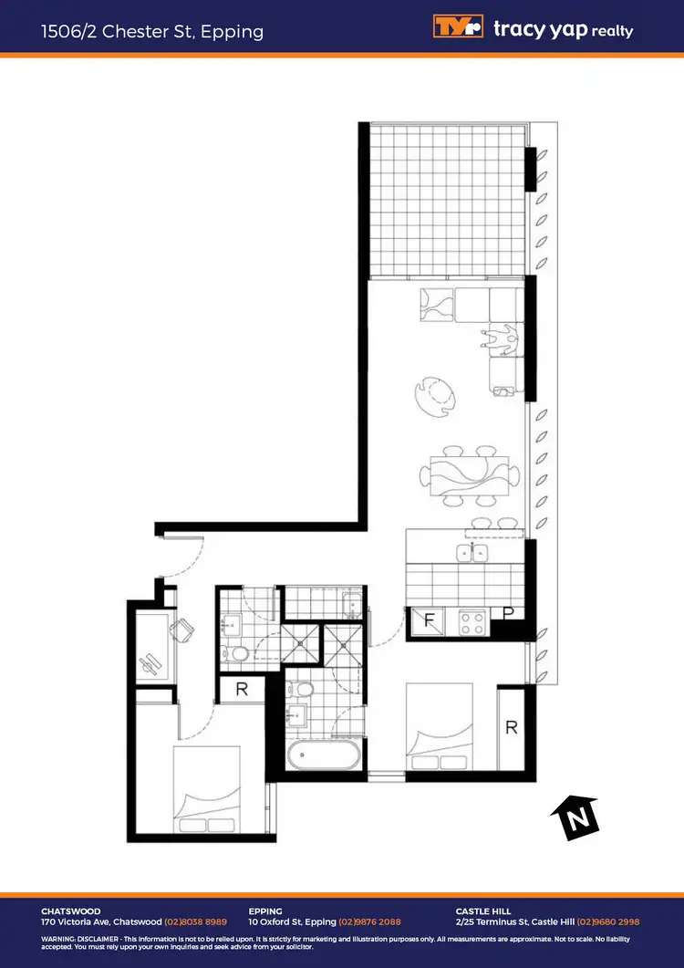 Floorplan of Homely apartment listing, 1506/2 Chester Street, Epping NSW 2121