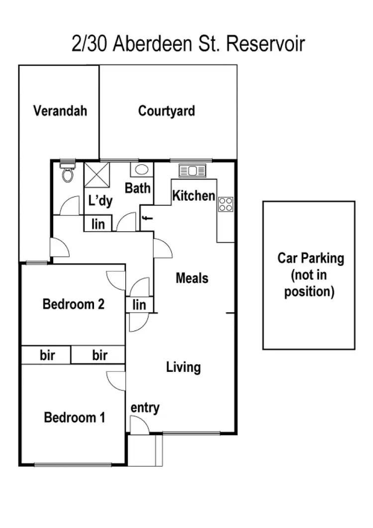 Floorplan of Homely unit listing, 2/30 Aberdeen Street, Reservoir VIC 3073
