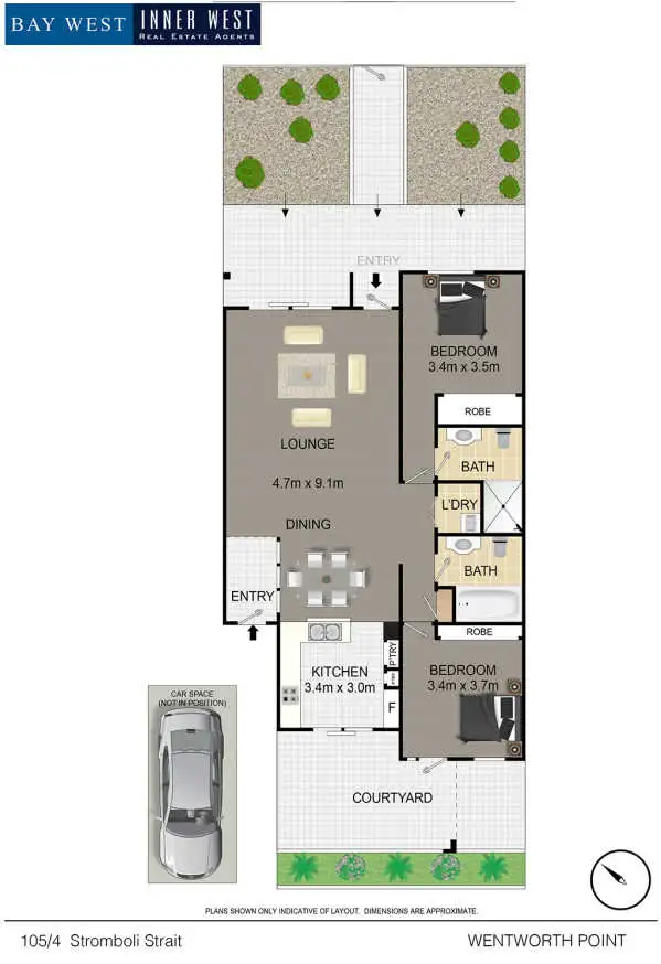 Floorplan of Homely apartment listing, 105/4 Stromboli Strait, Wentworth Point NSW 2127