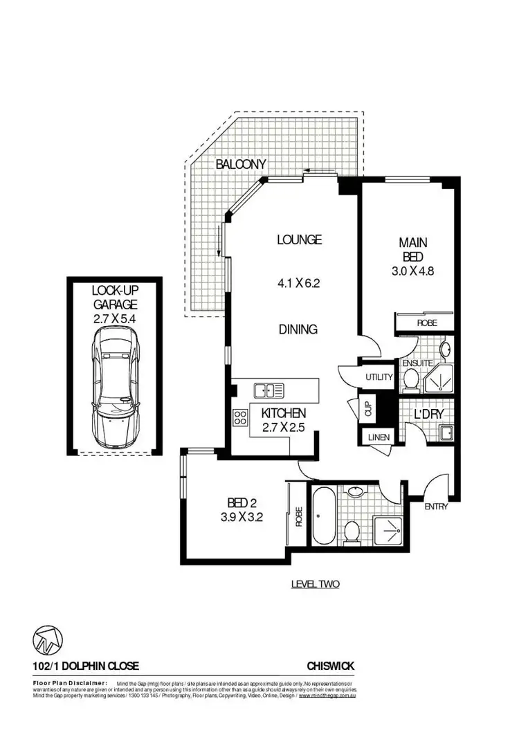 Floorplan of Homely apartment listing, 102/1 Dolphin Close, Chiswick NSW 2046