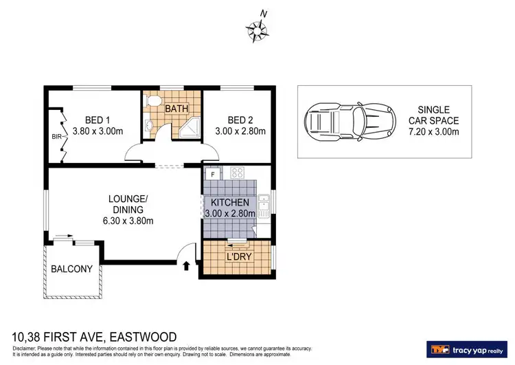 Floorplan of Homely unit listing, 10/38-40 First Avenue, Eastwood NSW 2122