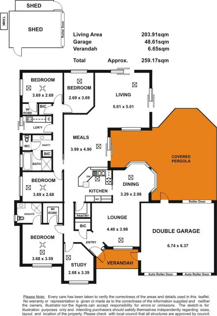 Floorplan of Homely house listing, 4 Langdon Street, Brooklyn Park SA 5032