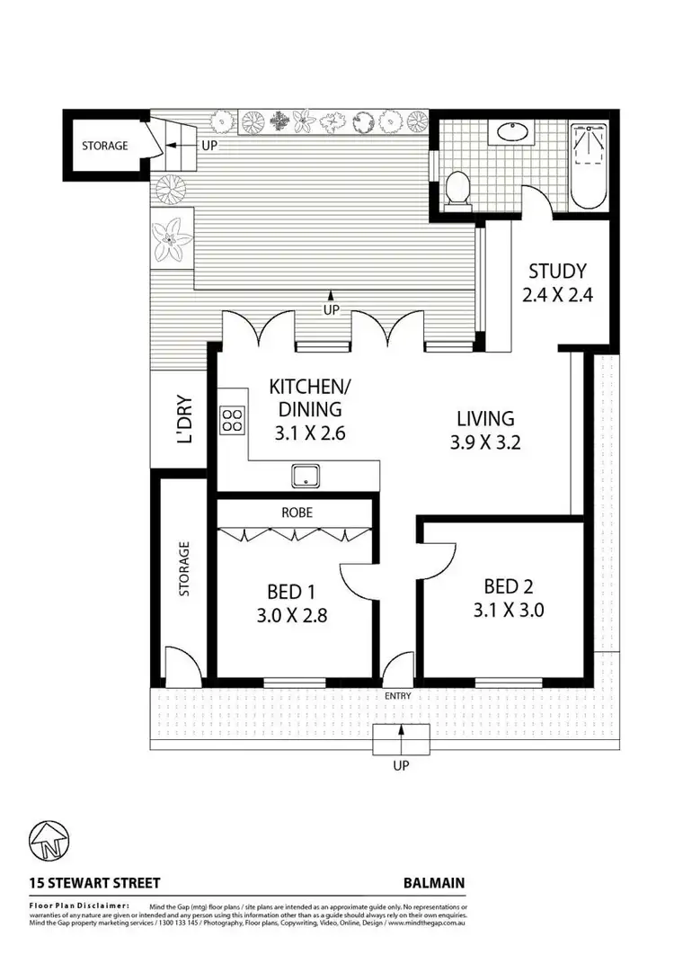 Floorplan of Homely house listing, 15 Stewart Street, Balmain NSW 2041