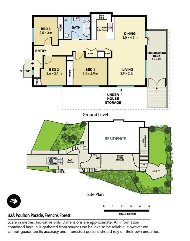 Floorplan of Homely semi-detached listing, 32a Poulton Parade, Frenchs Forest NSW 2086