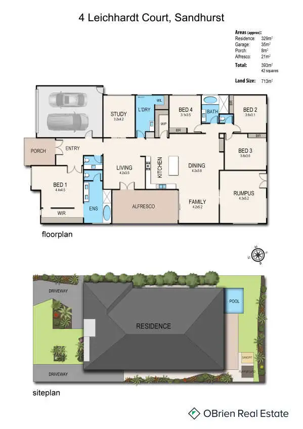 Floorplan of Homely house listing, 4 Leichhardt Court, Sandhurst VIC 3977