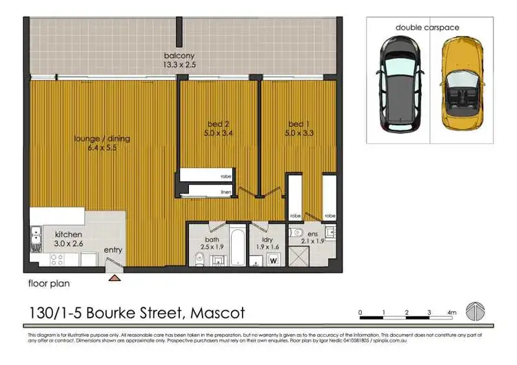Floorplan of Homely apartment listing, 130/1-5 Bourke Street, Mascot NSW 2020