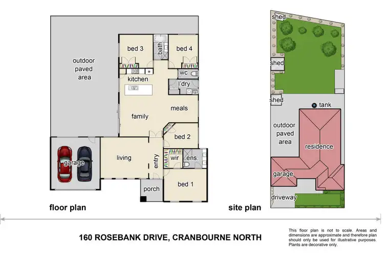 Floorplan of Homely house listing, 160 Rosebank Drive, Cranbourne North VIC 3977