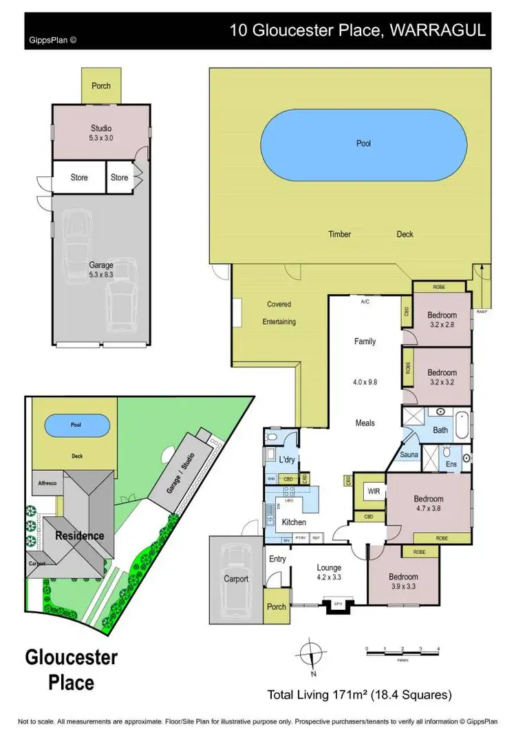 Floorplan of Homely house listing, 10 Gloucester Place, Warragul VIC 3820