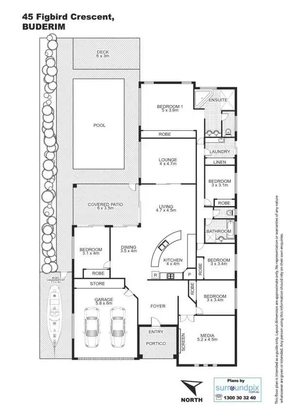 Floorplan of Homely house listing, 45 Figbird Crescent, Buderim QLD 4556
