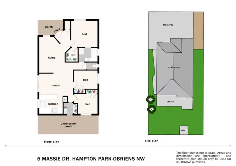 Floorplan of Homely house listing, 5 Massie Drive, Hampton Park VIC 3976