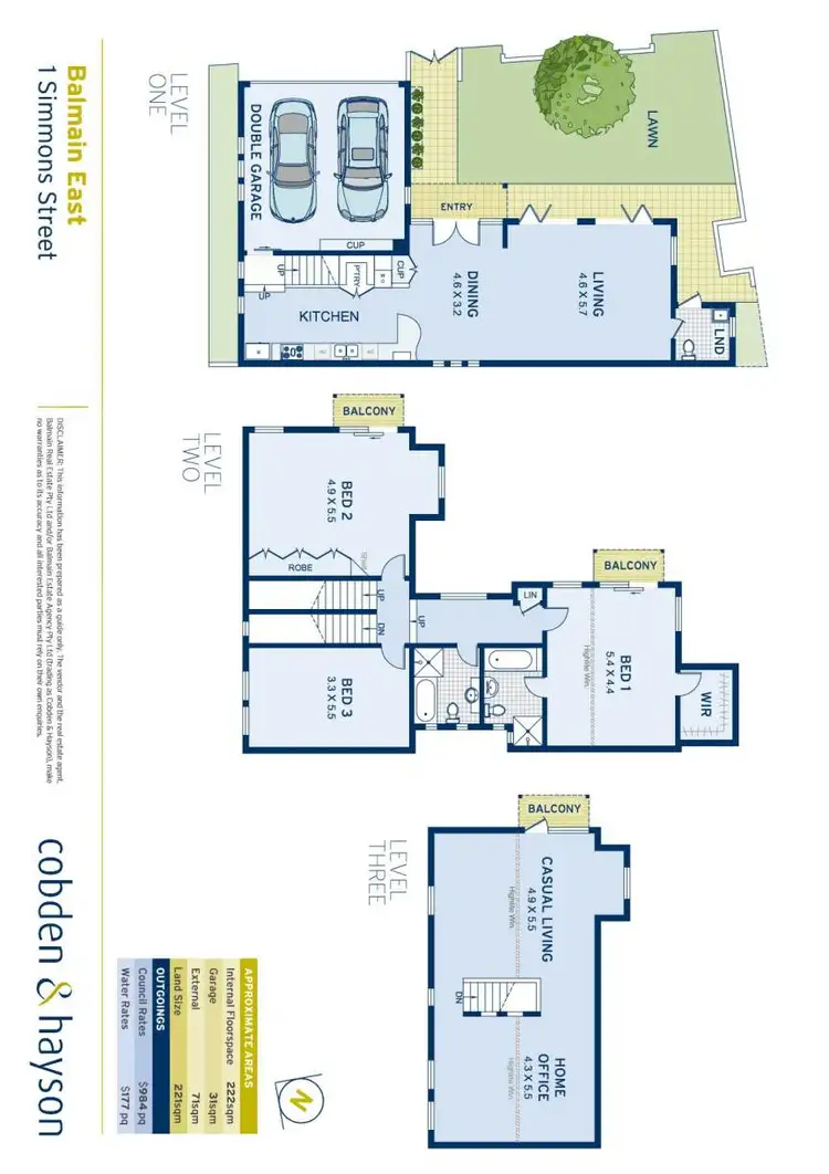 Floorplan of Homely house listing, 1 Simmons Street, Balmain East NSW 2041