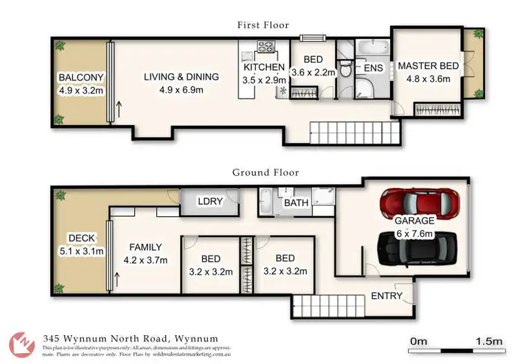 Floorplan of Homely house listing, 345 Wynnum North Road, Wynnum QLD 4178