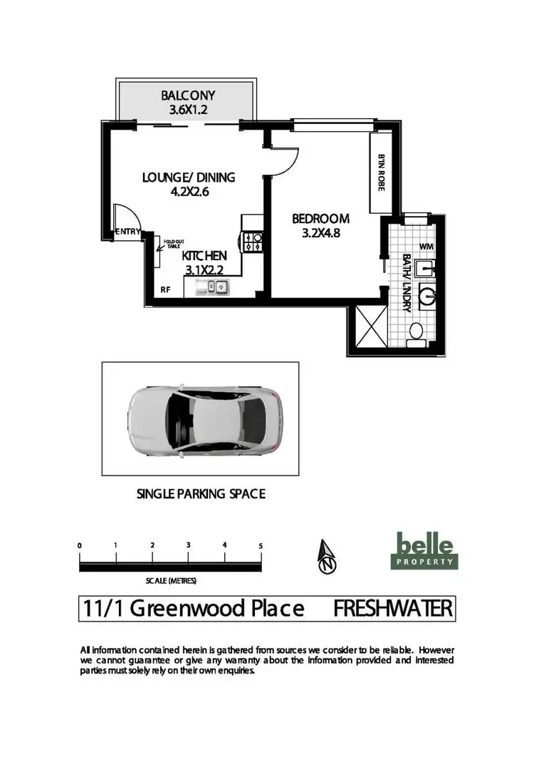 Floorplan of Homely unit listing, 11/1 Greenwood Place, Freshwater NSW 2096