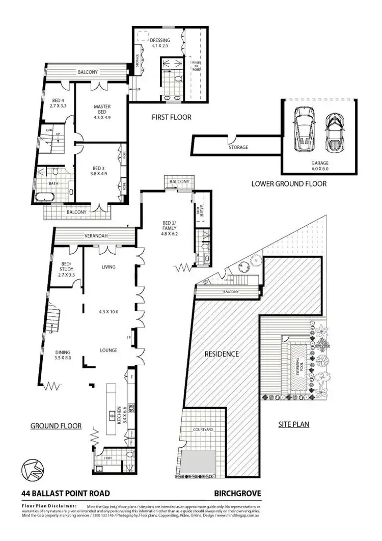 Floorplan of Homely house listing, 44 Ballast Point Road, Birchgrove NSW 2041