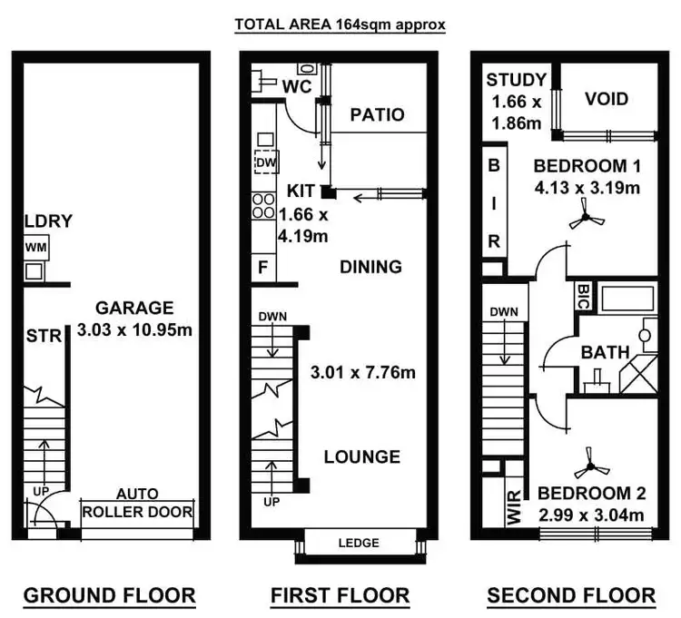 Floorplan of Homely townhouse listing, 6A Veale Lane, Adelaide SA 5000