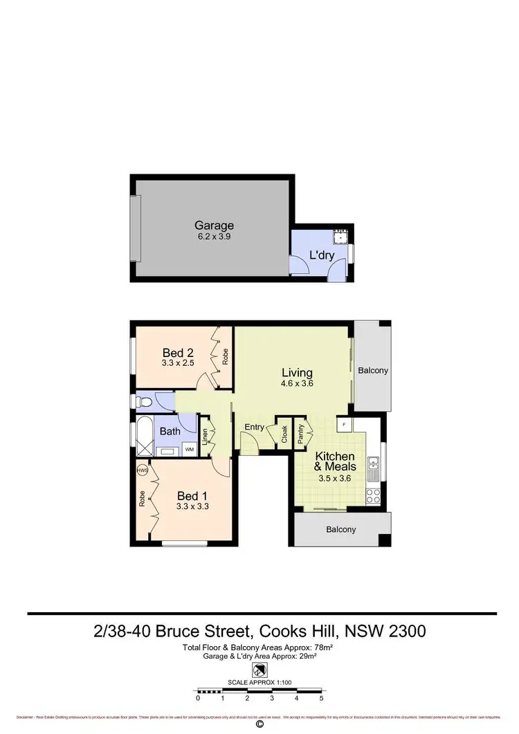 Floorplan of Homely unit listing, 2/38-40 Bruce Street, Cooks Hill NSW 2300