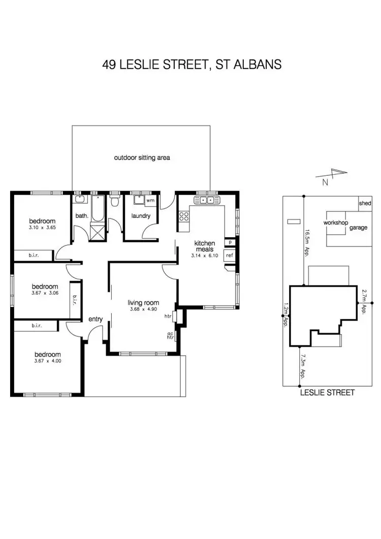Floorplan of Homely house listing, 49 Leslie Street, St Albans VIC 3021