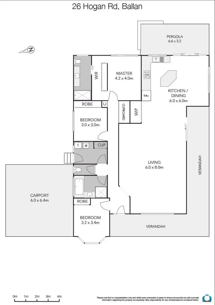 Floorplan of Homely house listing, 26 Hogan Road, Ballan VIC 3342