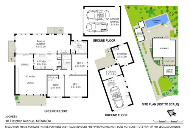 Floorplan of Homely house listing, 10 Fletcher Avenue, Miranda NSW 2228