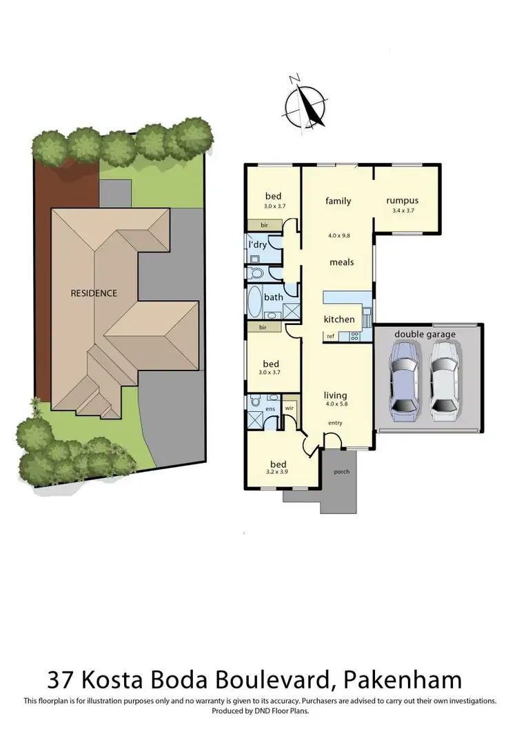 Floorplan of Homely house listing, 37 Kosta Boda Boulevard, Pakenham VIC 3810