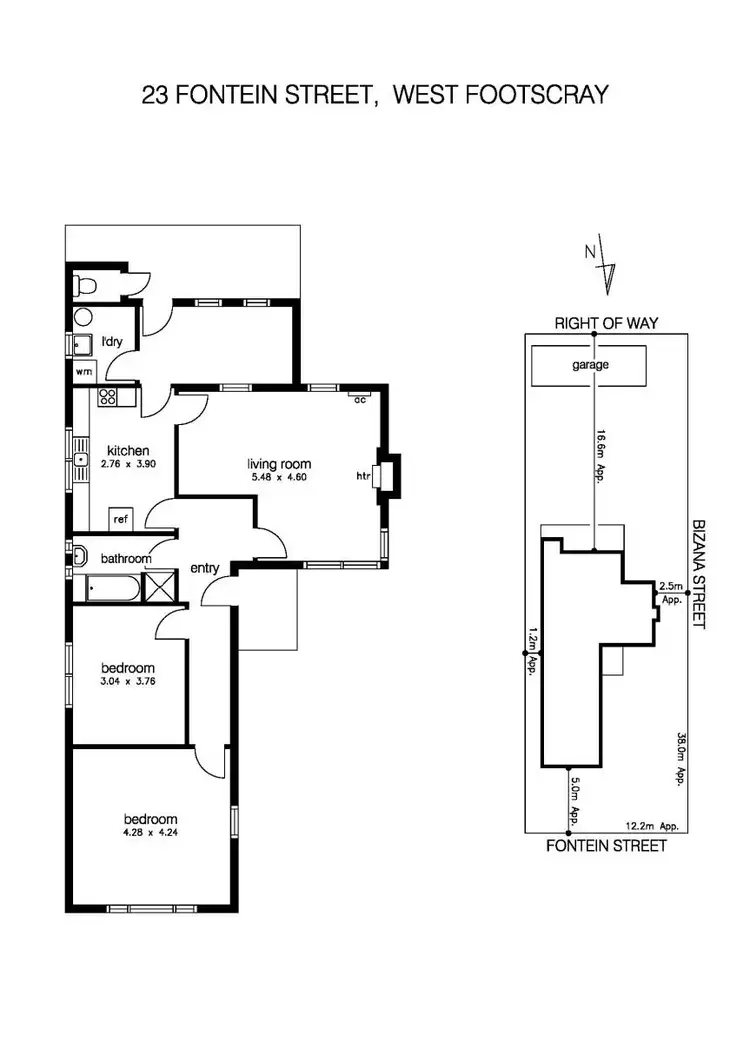 Floorplan of Homely house listing, 23 Fontein Street, West Footscray VIC 3012