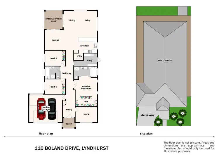 Floorplan of Homely house listing, 110 Boland Drive, Lyndhurst VIC 3975