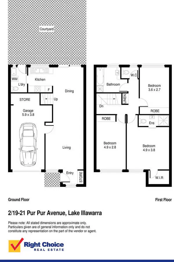 Floorplan of Homely townhouse listing, 4/19-21 Pur Pur Avenue, Lake Illawarra NSW 2528
