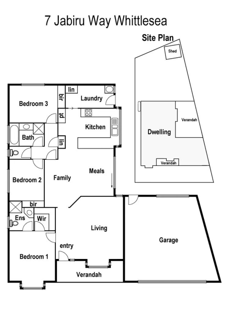 Floorplan of Homely house listing, 7 Jabiru Way, Whittlesea VIC 3757