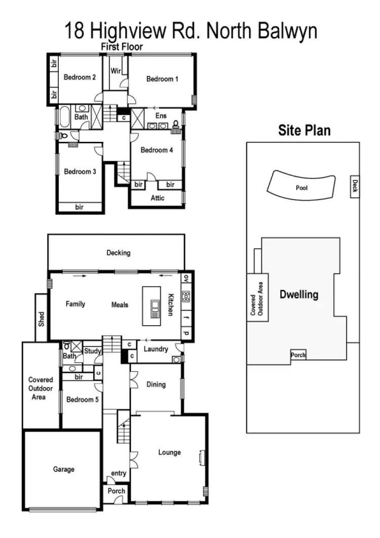 Floorplan of Homely house listing, 18 Highview Road, Balwyn North VIC 3104