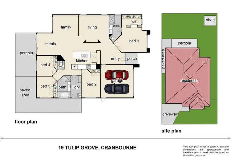 Floorplan of Homely house listing, 19 Tulip Grove, Cranbourne VIC 3977
