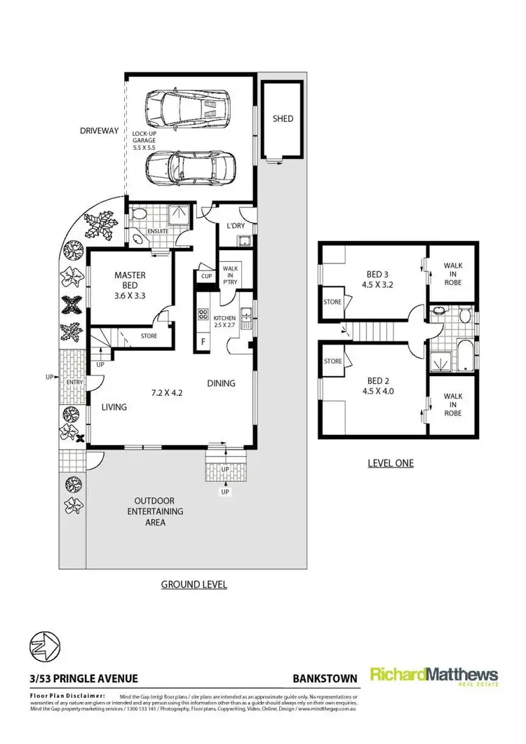 Floorplan of Homely townhouse listing, 3/53 Pringle Avenue, Bankstown NSW 2200