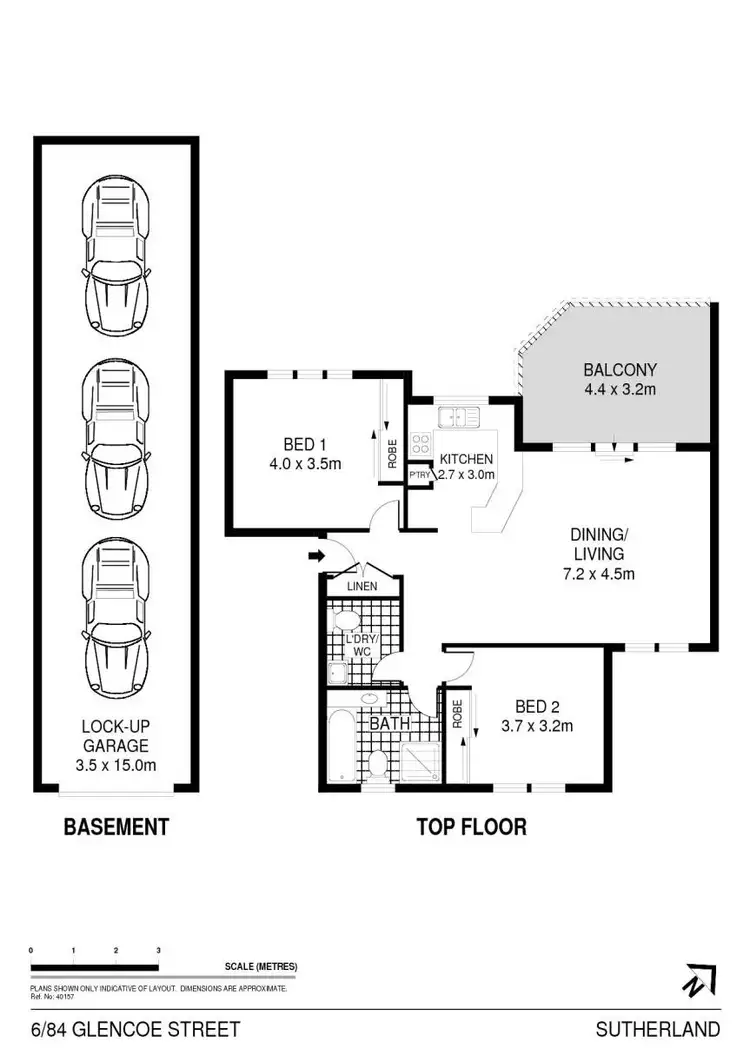 Floorplan of Homely apartment listing, 6/84-88 Glencoe Street, Sutherland NSW 2232