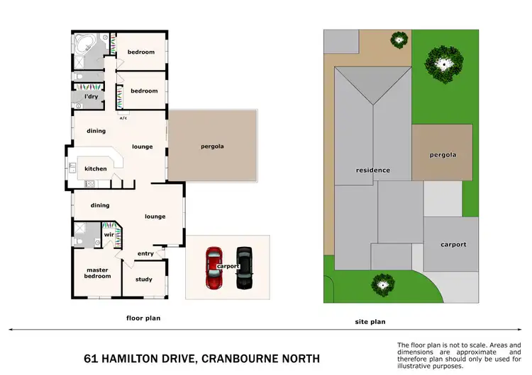 Floorplan of Homely house listing, 61 Hamilton Drive, Cranbourne North VIC 3977